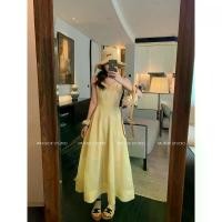 ราคา เสื้อสเวตเตอร์สำหรับผู้หญิง MUKOK ดีไซน์ใหม่ สีเหลือง สไตล์หนุ่ม มีชายเสื้อขนาดใหญ่ ชุดเดรสแขนกุดงานฝีมือทรงกระบอก เดรสยาว (1731726682287409085)