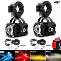 ราคา Certified products【สวิตช์ฟรี】พ็ค 2ชิ้น 100w ไฟโปรเจคเตอร์ ไฟหน้ารถยนต์ LED ไฟสปอร์ตไลท์มอเตอร์ไซค์ สว่างมาก 3 สเต็ป (สีขาว+สีเหลือง+สีแดง) DC12V-24V ไฟสปอร์ตไลท์ (1731333487170127760)