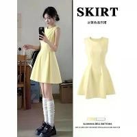 ราคา เสื้อสเวตเตอร์ผู้หญิง สไตล์ใหม่ เดรสแขนกุด สีเหลือง เดรสมินิเดรสฤดูร้อน ทรงเอ สวยและน่ารัก เอว Dopamine จับจีบ เดรสสั้น เหมาะสำหรับชุดฤดูร้อน (1731664643726346173)