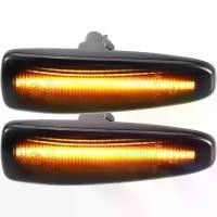 ราคา ไฟเครื่องหมายข้าง LED, 8351A001 ไฟเลี้ยวด้านหน้า, โคมไฟเครื่องหมายข้างบังโคลน, สำหรับ Mitsubishi Lancer 2008-2017, เลนส์สีดำ, ไฟ LED สีเหลือง, 1 คู่ (1732234546648943432)
