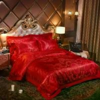 ราคา COD ชุดเครื่องนอน ชุดผ้าปูที่นอนผ้าแพร ขนาด 6/5/3.5 ฟุต 5 ชิ้น พร้อมผ้านวมหนา 6 ฟุต สีแดง ลวดลายกนก ลายไทย สวยงาม สีสดTikTok (1731981995871471149)