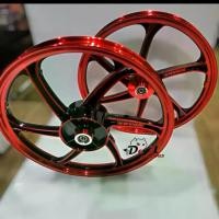 ราคา ล้อแม็ก เวฟ110i W110i ,W125iปลาวาฬ, 6ก้าน ทูโทน 1.40x17 หน้าดิสหลังดั้ม แถมลูกปืน+บูชกลางล้อ ขายเป็นคู่ - สีแดง (1730628790973794976)