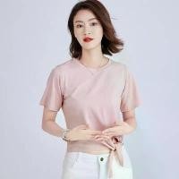 ราคา เสื้อสตรีแขนสั้น สไตล์เรียบหรู เสื้อท็อป ลูกไม้สั้น คอกลม ทรงหลวม สีพื้น แฟชั่นฤดูร้อน สไตล์เกาหลี ใหม่ในปี 2024 Lady Women Clothing ผ้าฝ้าย Tshirt สีแดง (1731106623291034611)