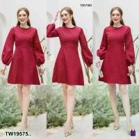 ราคา The Perfect Ladies ชุดเดรส DRESS เดรสสั้นแขนยาว รีดเพชรทั้งตัว .. สีแดง (1729990172657158594)