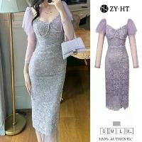 ราคา เดรสผู้หญิง สีม่วง เดรสลูกไม้ เดรสทำงาน เดรส Hiso เดรสแต่งงาน เดรสเซ็กซี่ เดรสฝรั่งเศส สไตล์ 10808 (1731026524021295187)