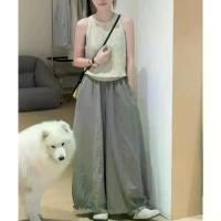 ราคา ชุดฤดูร้อน ขนาดยักษ์ ดูดี สไตล์เกาหลี เสื้อแขนกุดผ้าถักวัยรุ่น เสื้อแขนกุด กางเกงขากว้าง เหมาะสำหรับเยาวชน รับ หิ้วเเพทตินั่ม เสื้อ พลีท ชุด เซต มี หมวก ผู้ หญิง ราคา โปร (1732112101333894341)