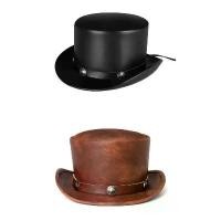 ราคา หมวกสตีมพังค์, หมวกนักมายากล, วัสดุ PU, หมวกพายหมู, หมวก Bowler, มี Dropshipping (1730384094618356553)