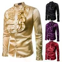 ราคา ชุดเดรสวินเทจ Frill Ruffle ยุค 70 สำหรับผู้ชาย ชุด Vicotorian เสื้อกอธิค พังค์ ย้อนยุค Tee Faxu ผ้าไหม Cravat ฮาโลวีน (1729732910826752304)