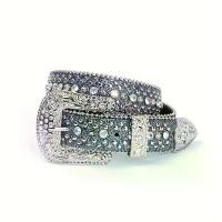 ราคา เข็มขัด Rhinestone สำหรับผู้ชายและผู้หญิง สไตล์คาวบอยตะวันตก ดีไซน์คาวบอย เข็มขัดหนังสุดหรู ประดับเพชรคริสตัลระยิบระยับ (1732287232976194097)