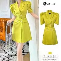 ราคา เดรสสไตล์เวียดนาม เดรสผู้หญิง เดรสสูท เดรสสีเขียว เดรสแขนพัฟ เดรสผ้าซาติน เดรสทำงาน เดรส Hiso เดรสฝรั่งเศส เดรสเซ็กซี่ เดรสทำงาน 60009 (1730580140041406547)