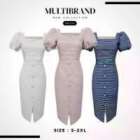 ราคา เดรสยาว MB2043 คอเหลี่ยม แขนตุ๊กตา เสื้อผ้าลายทาง เสื้อผ้าผู้หญิง เดรสเลดี้ เดรสสั้น เดรสทำงาน เดรสแฟชั่น เช่า ชุด ออกงาน คล้อง คอ ชุด สวย เรียบ หรู ดู แพง เดรส (1732016319177983173)