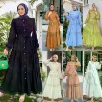 ราคา ชุดสตรี, Eid Jilbab, เสื้อผ้าสวดมนต์มุสลิม, เสื้อคลุมมุสลิมอิสลาม, เย็บลูกไม้กลวง, ขอบระบาย, คอตั้ง, เครื่องแต่งกายแห่งชาติ มินิเดรส แฟชั่น เดรส สุภาพ เสื้อ ผ้า สาว พลัสไซต์ (1732171556676602765)