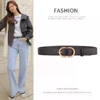 ราคา เข็มขัดผู้หญิงลำลองใหม่ MUJ MUJI หัวเข็มขัดผู้หญิง เทรนด์ เข็มขัดนักเรียน สีดำ เรียบง่าย อเนกประสงค์ กางเกงยีนส์ วง (1729873507064711868)