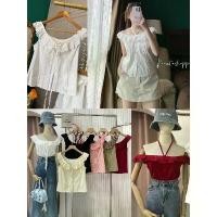 ราคา (ขาวเข้าแล้วจ้า) เสื้อ แต่งฉลุลูกไม้ ปาดไหล่/ เกาะไหล่ กระดุมหน้า ตีเกล็ดหน้า ผูกคอ ปาดไหล่ Matinee Maikaew kaewtashop สินค้าดี (1732162479262631352)