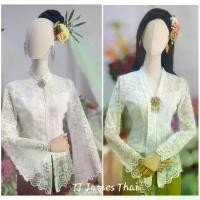 ราคา [COD] ชุดพื้นเมืองภาคใต้ ชุดมาเลเซีย ชุดอินโดนิเชีย เสื้อบานง เสื้อย่าหยา เสื้อเคบาย่า เสื้อ kebaya ตัดเย็บจากผ้าลูกไม้สวยงาม (1731642142819124232)