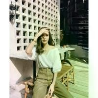 ราคา [ส่งฟรี] Behers - เสื้อเชิ้ต ผ้าลินิน แขนตุ๊กตา (1731721804173248487)