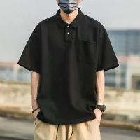 ราคา เสื้อเชิ้ต PX-POLO ชาย เสื้อยืดแขนสั้น 300g หนัก แบรนด์แฟชั่น เสื้อหลวม สไตล์อเมริกัน สีพื้น เสื้อยืดครึ่งแขนเรียบง่าย (1730213259858119397)