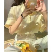 ราคา เสื้อเชิ้ต แขนสั้น สีเหลืองครีม สำหรับผู้หญิง ฤดูร้อน 2025 มาใหม่ สไตล์ฝรั่งเศส เสื้อชีฟอง ดีไซน์ไม่ซ้ำใคร เสื้อเบลาส์ (1731659468301174066)