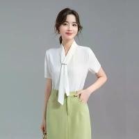 ราคา เสื้อเชิ้ต แขนสั้น มีสายรัด ทรงสลิมฟิต วัสดุชีฟอง เหมาะสำหรับใส่ทำงาน เสื้อ คอปาด เ ส ื ้ อ ผ ู ก โ บ ว ์ เสื้อ ไม่ต้อง รีด เสื้อ ลูกไม้ ฝรั่งเศส เสื้อ ลูกไม้ ใยบวบ (1731490788412130514)