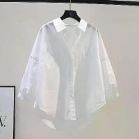 ราคา เสื้อเชิ้ต แขนสั้น ผ้าฝ้าย สำหรับผู้หญิง ฤดูใบไม้ผลิ/ฤดูร้อน บาง สบาย หลวม สีชมพู สีขาว เรียบหรู อเนกประสงค์ เสื้อลำลอง Lady Clothing (1730295944250165937)