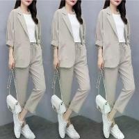 ราคา เสื้อสูทผู้หญิง ฤดูใบไม้ผลิและฤดูใบไม้ร่วง ใหม่ สูทสองชิ้น กางเกงขายาว ชุดมืออาชีพ ชุดทางการ สไตล์เกาหลี สลิม แฟชั่น เหมาะสำหรับใส่ทำงาน (1731718458743752629)