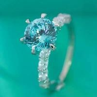 ราคา แหวน Halo Moissanite, 3 กะรัต, เงินสเตอร์ลิง 925, พลอยเทียมสีน้ำเงินเจียรนัย, เหมาะสำหรับงานหมั้น, งานแต่งงาน, และวันครบรอบ, เครื่องประดับสำหรับผู้หญิง, สวยงาม (1732083572388693356)