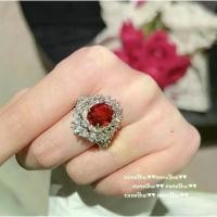 ราคา แหวนดอกไม้พลอยกุหลาบ, สีไวน์, น้ำ, ชุบทอง 18K, เซอร์โคเนียแดงเลือดนกพิราบทับทิม, แหวนรอบ, [DC] แหวน พลอย ครึ่ง สลึง เครือเขาหลง (1731888601588270818)