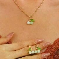 ราคา ชุดสร้อยคอและต่างหูจี้เชอร์รี่สีแดงไวน์ ดีไซน์ประณีต สำหรับผู้หญิง โซ่ทอง เครื่องประดับผลไม้หวาน เหมาะสำหรับงานปาร์ตี้ของเด็กผู้หญิง ของขวัญวันเกิด แหวน พลอย ครึ่ง สลึง เครือเขาหลง (173191724909530493