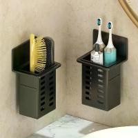 ราคา ที่ใส่ยาสีฟัน ที่ใส่แปรงสีฟัน ติดผนัง กล่องเก็บของ สีดำ ห้องน้ำ ที่เก็บอุปกรณ์อาบน้ำ โทรศัพท์ แอร์ รีโมทคอนโทรล กล่องเก็บของ ชั้นวางแบบแขวน ติดตั้งไร้ตะเข็บ 1 ชิ้น (1732110653012280775)
