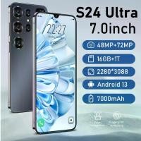 ราคา New Sansumg S24 Ultra อัลตร้าสมาร์ทโฟน 5G 7.0hd หน้าจอ 16GB+512GB 7000 mAh 72MP Android 13 Dual SIM Face ปลดล็อค LTE / CDMA โทรศัพท์มือถือ NFC โทรศัพท์ รองรับภาษาไทย ระบบนำทาง ม (1732065106903336589)