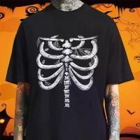 ราคา เสื้อ HALLOWEEN ฮาโลวีน ลาย โครงกระดูก โครงกระดูก ฟักทอง ลวดลาย ผ้านิ่มใส่สบาย cotton (1731042242377190184)