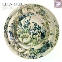 ราคา Violet จานเซรามิค Eden Blue ลายดอกไม้ขอบทอง | 6.5" / 8" / 10.5" | จานขนม จานอาหาร จานหรูวินเทจ เข้าเครื่องล้างจานได้ (1732204286969349191)