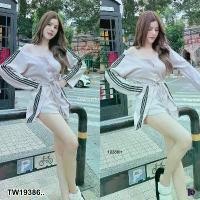 ราคา Garden Clothes ชุดจั๊มสูท จั้มสูท ขาสั้น แขนยาว แต่งแถบ .. สีชมพู (1732225590009760447)