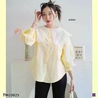 ราคา Garden Clothes เสื้อเชิ้ต & เบลาส์ เสื้อเชิ้ตปกลูกไม้คอบัวใหญ่ แขนสม็อก .. สีเหลือง (1732218766400850623)