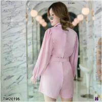 ราคา Garden Clothes ชุดจั๊มสูท จั้มสูท #สาวอวบ แขนยาว ขาสั้น กระดุมหน้า .. สีชมพู (1732225613379701439)