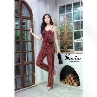 ราคา Garden Clothes ชุดจั๊มสูท จั๊มสูทสายเดี่ยวแต่งระบายเฉียง สีแดง (1732225606353849023)