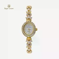 ราคา นาฬิกาข้อมือผู้หญิงเล็กๆกันน้ำ ล้อมเพชร แบรนด์เนมแท้ Royal Crown รุ่น 1516B - Vayo Jewelry (1729826417762208165)