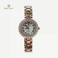 ราคา นาฬิกาข้อมือผู้หญิงเล็กๆกันน้ำ ล้อมเพชร แบรนด์เนมแท้ Royal Crown รุ่น 6305 - Vayo Jewelry (1729847180402264485)