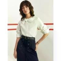 ราคา [Pomelo] เสื้อเชิ้ตแขนยาวคอปกกะลาสี / Sailor Collared Long Sleeve Shirt (1730582089924053083)