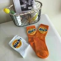 ราคา ꒰พร้อมส่ง꒱ Rich Quarter socks ถุงเท้าข้อยาว ถุงเท้าแฟชั่น ผ้าคอนตอน สไตล์เกาหลี y2k สีสันกระแทกตา มีบริการเก็บปลายทาง Man ผู้ชาย สีเทา คู่ (1731102638076562178)