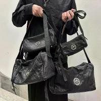 ราคา กระเป๋าลูกศร GROTTO ใหม่ เพศฟรี หนังแท้หินสีดำ ความจุมาก กระเป๋าสะพายไหล่และกระเป๋าสะพายข้าง ในสต็อก ဆ န ် အ ိ တ ် အ မ ျ ိ ု း မ ျ ိ ု း กระเป๋า สะพาย lacoste (1731811247543060334)