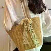 ราคา กระเป๋าทอ, กระเป๋าฟาง, กระเป๋าสะพายเชือกฝ้าย, กระเป๋าชายหาด, กระเป๋าโท้ท, กระเป๋าผู้หญิง, ในสต็อก กระเป๋า สตางค์ แฟชั่น หิ้ว ของ ลดราคา (1732011262563419675)