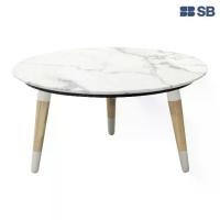 ราคา SB Design Square โต๊ะกลางไม้ท๊อปหิน รุ่น Racco สีขาว (75X75X37 ซม.) (1729583344938420474)