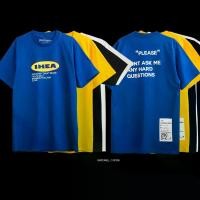 ราคา QWT22 23 24 25 IHEA เสื้อยืดแขนสั้น สีน้ำเงิน เหลือง ดำ ขาว Quitewell (1729567841447938549)