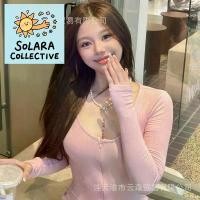 ราคา ชุดบอดี้สูทแขนยาวกระชับสัดส่วน สไตล์อเมริกันบริสุทธิ์-Desire ฤดูใบไม้ร่วงฤดูหนาว คอวีลึก จั๊มสูทขาสั้น เสื้อ กราม (1731930912683427721)