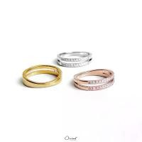 ราคา แหวน Amy 14k ดีไซน์ 2 ชั้น แถวเพชร เคสสแตนเลส สวย ทนทาน สวมใส่ได้อย่างมั่นใจ ไม่ลอกหรือหมอง (1732210369891501548)