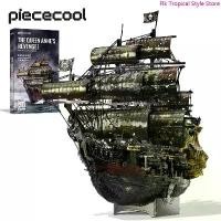 ราคา Piececool ชุดปริศนาโลหะ3D เรือโจรสลัดควีนแอนน์ส เรเวนจ์ ชุดประกอบDIY ของขวัญสร้างสรรค์ โมเดลเรือ Black Pearl Pirates of the Caribbean Flying Dutchman โมเดลเรือแบล็คเพิร์ลทําจากไม้ (1731385841850025007