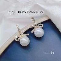 ราคา ขายดีที่สุดออนไลน์ ของแท้ 100% GLAMORต่างหูเงิน925 Pearl Bow ตุ้มหูเงินประดับมุก ต่างหูเงิน925ฝังเพชร ตุ้มหูโบว์ ต่างหูมุกเกาหลี (1731981814540699259)