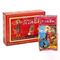 ราคา ( ยกกล่อง 24 ซอง ) ครีมกวนอิม ครีมไข่มุกกวนอิม kuan im original pearl cream ขนาด 3 กรัม (1732040201335244437)