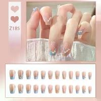 ราคา เล็บสวมใส่ได้, สดอ่อนโยน, 24 ชิ้น / ชุด, เส้น Pearl ไข่มุกเกลือทะเล, สติ๊กเกอร์เล็บปลอม, เล็บฝรั่งเศสสีอ่อนโยน, ตกแต่งเล็บสำเร็จรูป (1731467671870604737)